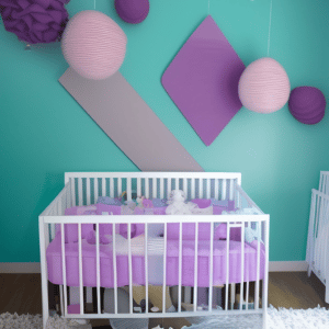Babykamer met babybedje
